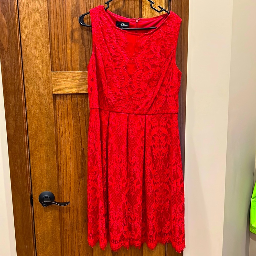 AGB Red lace dress